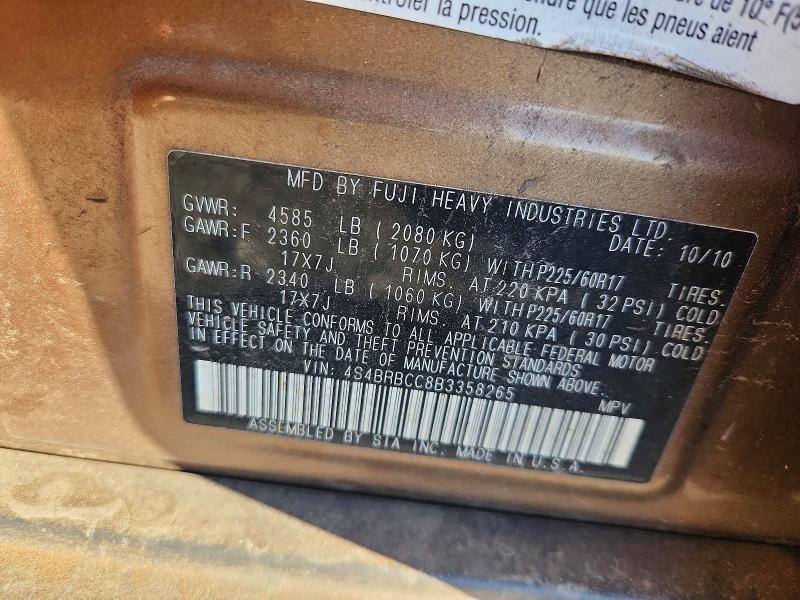 65866526 :رقم المزاد ، 4S4BRBCC8B3358265 vin ، 2011 Subaru Outback مزاد بيع