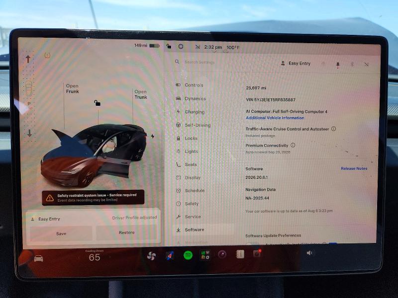 Aukcja sprzedaży 2024 Tesla Model 3, vin: 5YJ3E1ET5RF835887, numer aukcji: 63683686