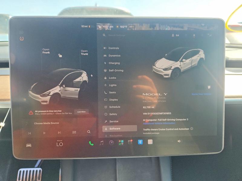 Продажа на аукционе авто 2021 Tesla Model Y, vin: 5YJYGDEE1MF301653, номер лота: 63329346