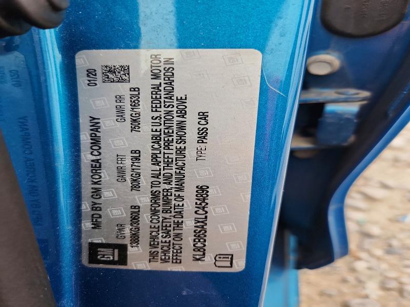 64815056 :رقم المزاد ، KL8CB6SAXLC454896 vin ، 2020 Chevrolet Spark مزاد بيع