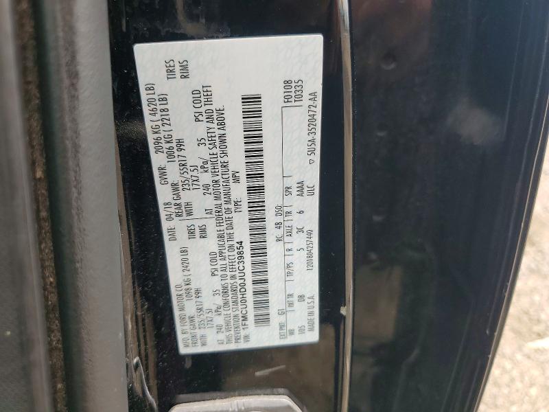 Aukcja sprzedaży 2018 Ford Escape, vin: 1FMCU0HD0JUC39854, numer aukcji: 63555746