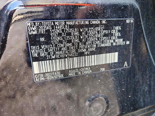 Продаж на аукціоні авто 2015 Toyota Rav4, vin: 2T3WFREV6FW146232, номер лоту: 65379286