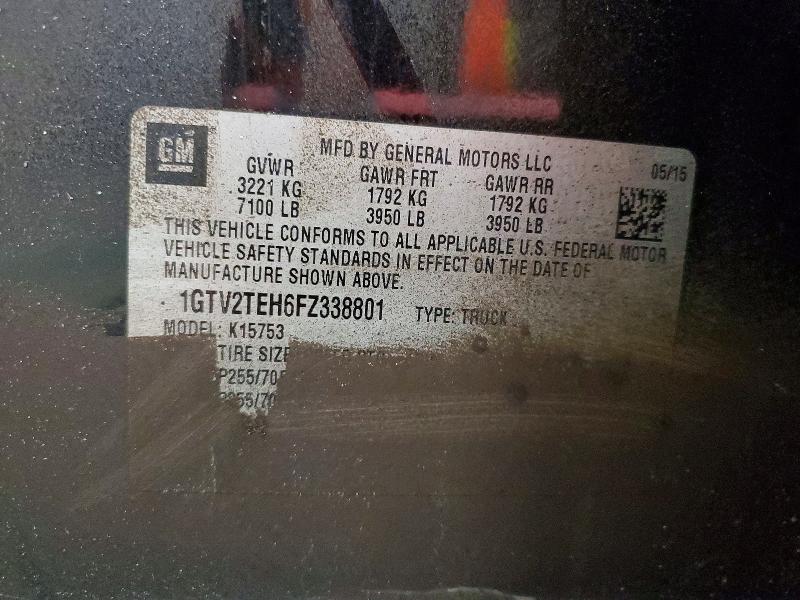 67242996 :رقم المزاد ، 1GTV2TEH6FZ338801 vin ، 2015 Gmc Sierra مزاد بيع