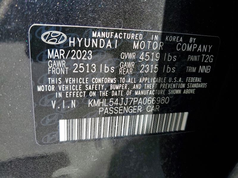 Продаж на аукціоні авто 2023 Hyundai Sonata Hybrid, vin: KMHL54JJ7PA066980, номер лоту: 65109466