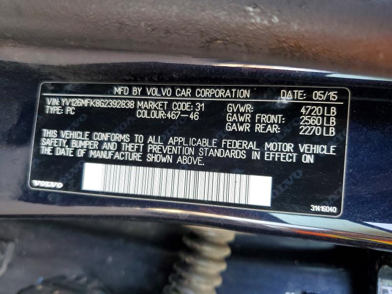 Продажа на аукционе авто 2016 Volvo S60, vin: YV126MFK8G2392838, номер лота: 65555526
