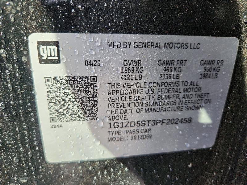 66782396 :رقم المزاد ، 1G1ZD5ST3PF202458 vin ، 2023 Chevrolet Malibu مزاد بيع