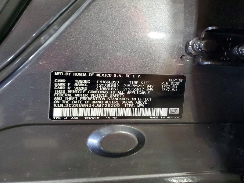 Продажа на аукционе авто 2018 Honda Hr-v, vin: 3CZRU6H34JM729205, номер лота: 66340786