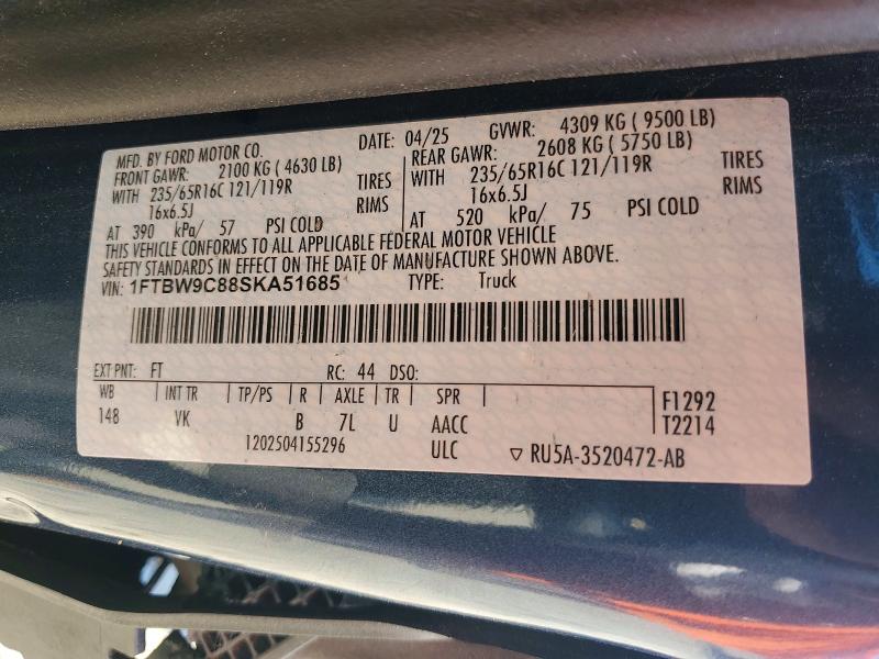 Продажа на аукционе авто 2025 Ford Transit, vin: 1FTBW9C88SKA51685, номер лота: 66700826