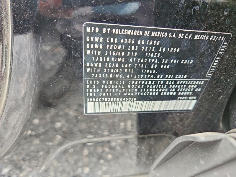 Aukcja sprzedaży 2025 Volkswagen Taos, vin: 3VVSC7B28SM045020, numer aukcji: 63715536