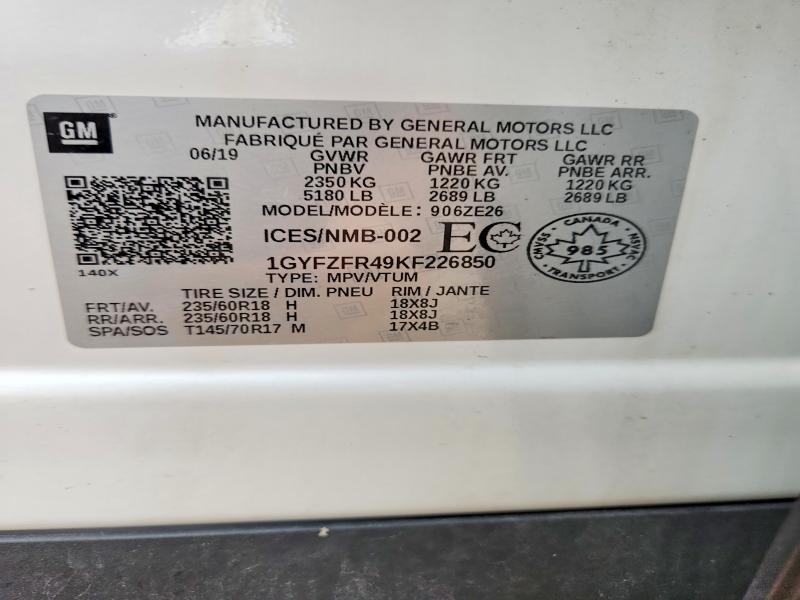 Продаж на аукціоні авто 2019 Cadillac Xt4, vin: 1GYFZFR49KF226850, номер лоту: 63287066