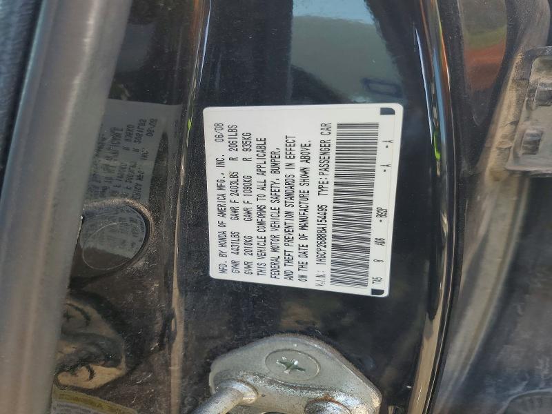 2008 Honda Accord მანქანა იყიდება აუქციონზე, vin: 1HGCP26888A154495, აუქციონის ნომერი: 63945996