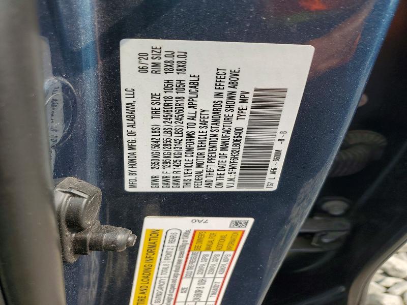 Aukcja sprzedaży 2020 Honda Pilot, vin: 5FNYF6H32LB066400, numer aukcji: 64753376
