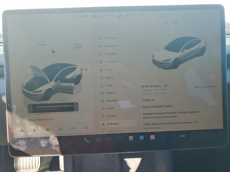 Aukcja sprzedaży 2024 Tesla Model 3, vin: 5YJ3E1EB6RF772600, numer aukcji: 65310896