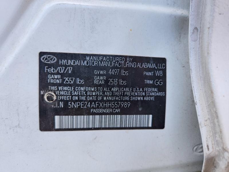 Aukcja sprzedaży 2017 Hyundai Sonata, vin: 5NPE24AFXHH557989, numer aukcji: 65707306