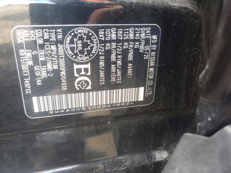 Auction sale of the 2023 Nissan Rogue, vin: JN8BT3BB0PW204938, lot number: 64799806