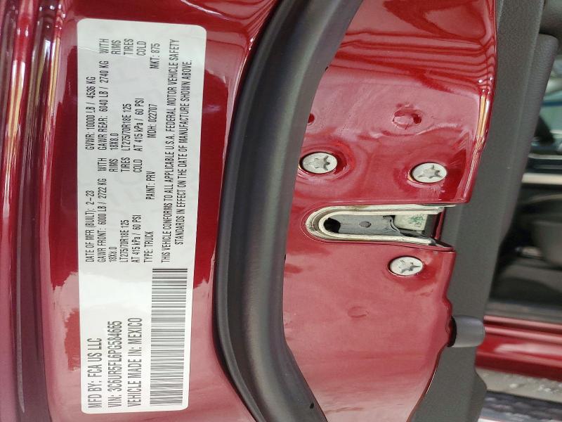 Продаж на аукціоні авто 2023 Ram 2500, vin: 3C6UR5FL6PG584665, номер лоту: 66000096