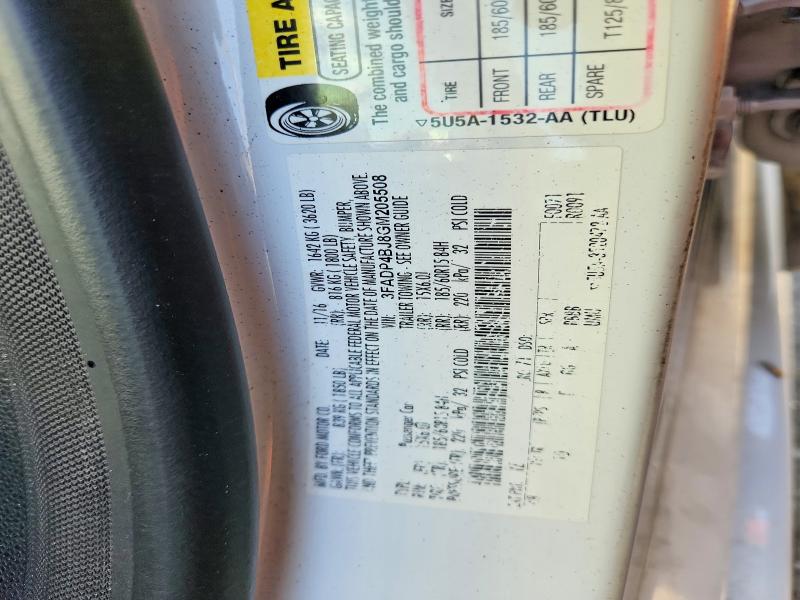 64109516 :رقم المزاد ، 3FADP4BJ8GM205508 vin ، 2016 Ford Fiesta مزاد بيع
