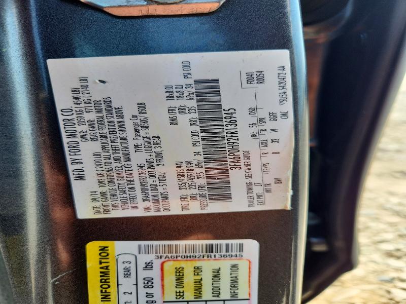 Продаж на аукціоні авто 2015 Ford Fusion, vin: 3FA6P0H92FR136945, номер лоту: 64293466