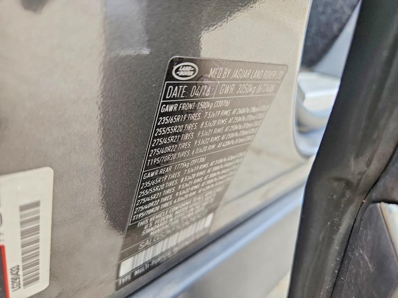 66278696 :رقم المزاد ، SALGS2KF5GA290433 vin ، 2016 Land Rover Range Rover مزاد بيع