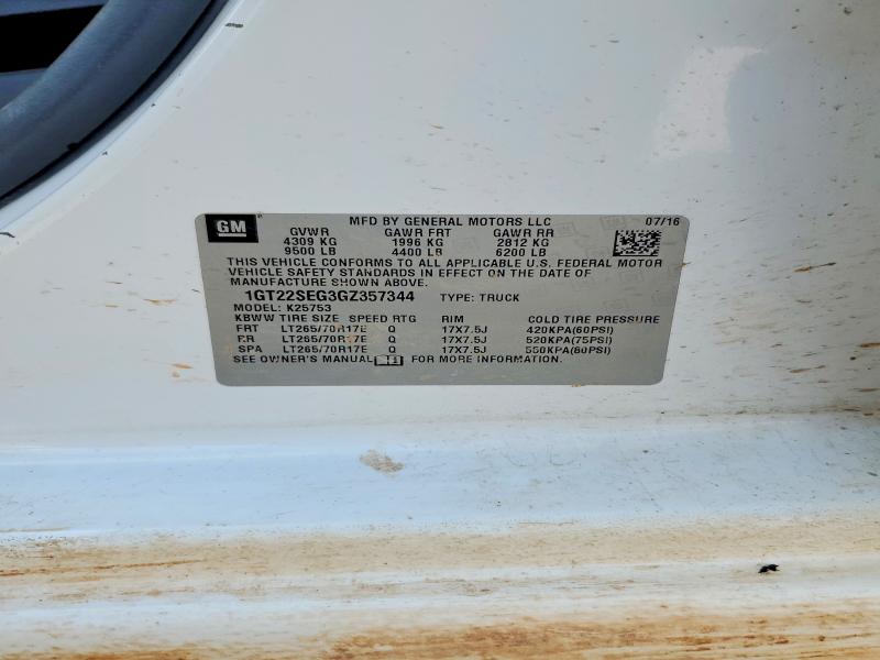 Продажа на аукционе авто 2016 Gmc Sierra, vin: 1GT22SEG3GZ357344, номер лота: 66476356