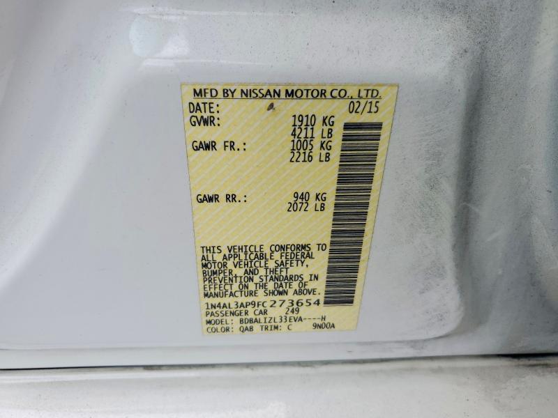 Aukcja sprzedaży 2015 Nissan Altima, vin: 1N4AL3AP9FC273654, numer aukcji: 66840716