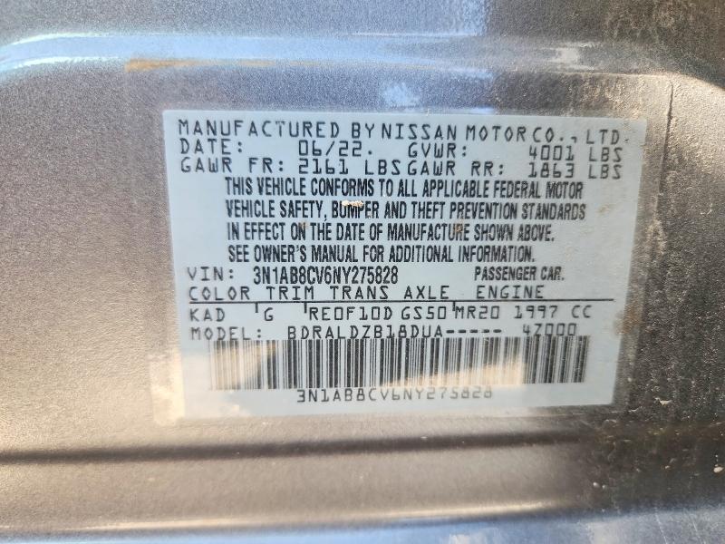Продаж на аукціоні авто 2022 Nissan Sentra, vin: 3N1AB8CV6NY275828, номер лоту: 65302876