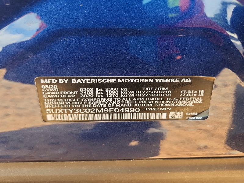 Продажа на аукционе авто 2021 Bmw X3, vin: 5UXTY3C02M9E04990, номер лота: 63865676