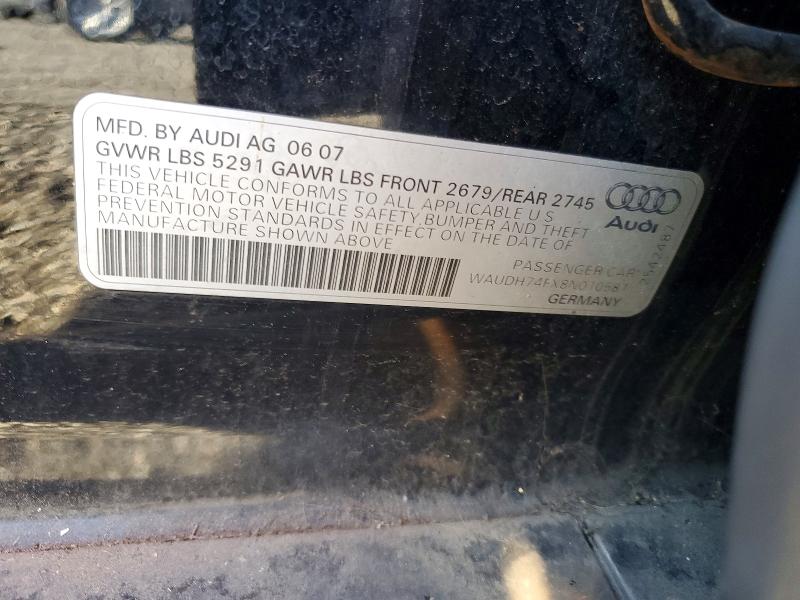 Продаж на аукціоні авто 2008 Audi A6, vin: WAUDH74FX8N010581, номер лоту: 65870296
