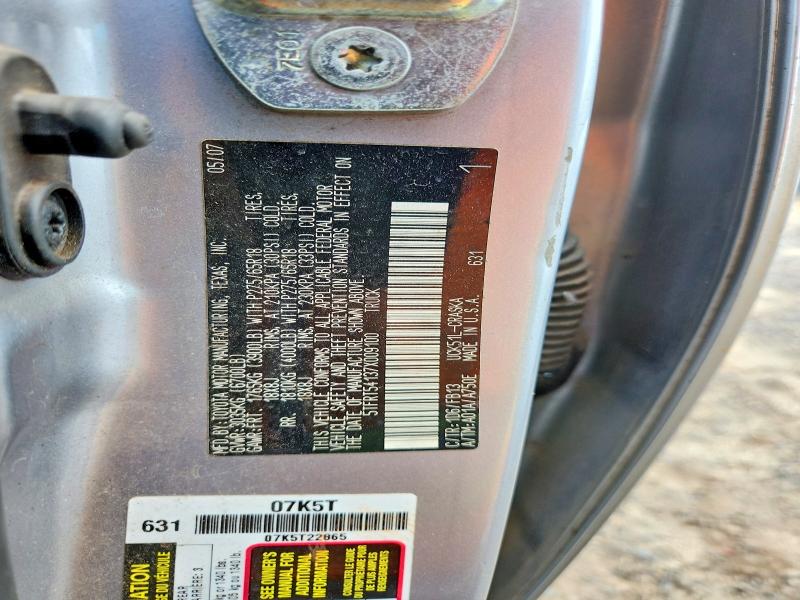 65008106 :رقم المزاد ، 5TFRT54137X009100 vin ، 2007 Toyota Tundra مزاد بيع
