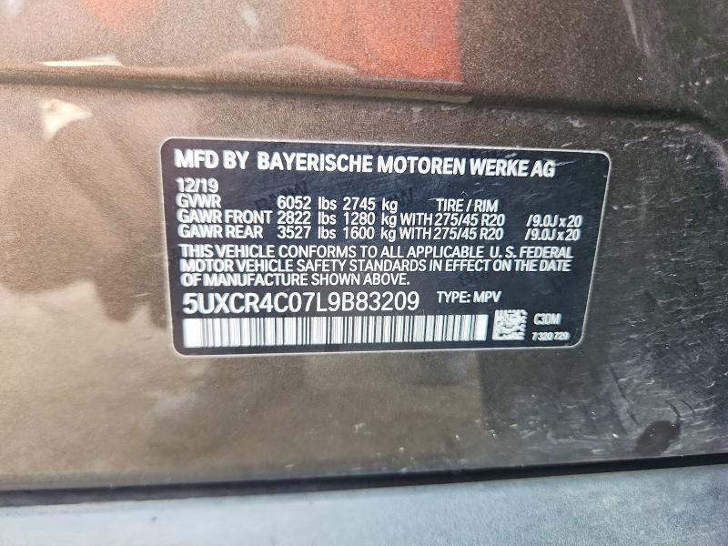 Продаж на аукціоні авто 2020 Bmw X5, vin: 5UXCR4C07L9B83209, номер лоту: 63724936