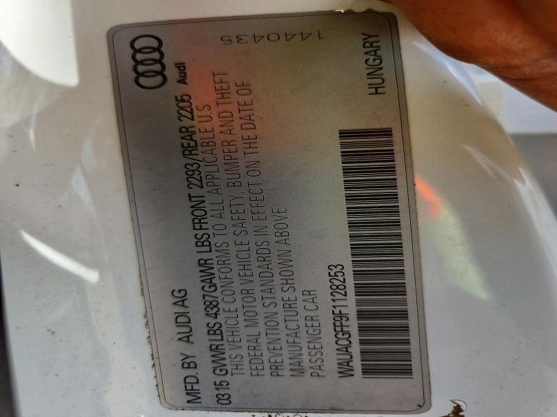 Aukcja sprzedaży 2015 Audi A3, vin: WAUACGFF9F1128253, numer aukcji: 65447016