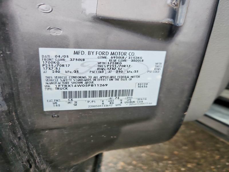 Продаж на аукціоні авто 2005 Ford F150, vin: 1FTRX14W05FB11269, номер лоту: 66848306
