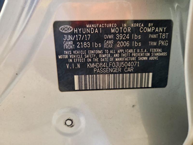 Продажа на аукционе авто 2018 Hyundai Elantra, vin: KMHD84LF0JU504071, номер лота: 64549006