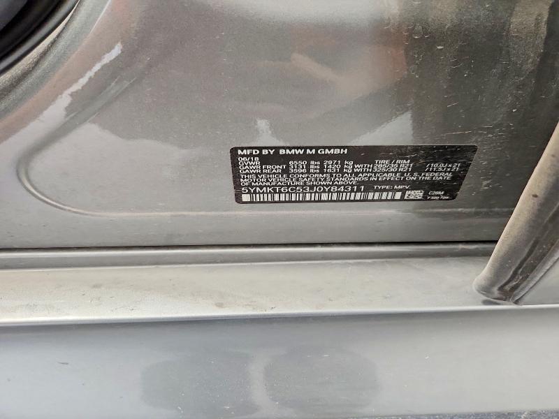 66958876 :رقم المزاد ، 5YMKT6C53J0Y84311 vin ، 2018 Bmw X5 مزاد بيع