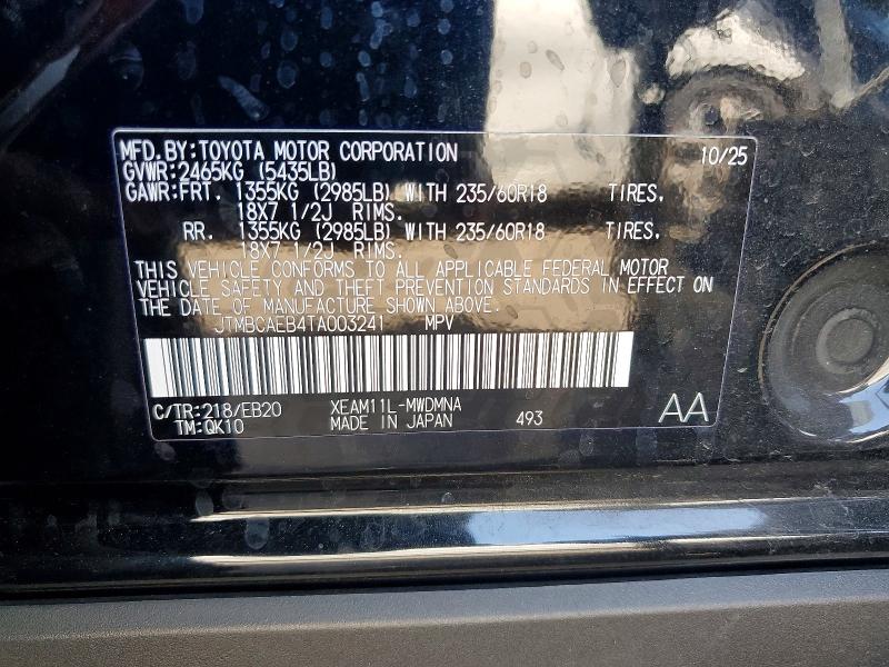 Продажа на аукционе авто 2026 Toyota Bz, vin: JTMBCAEB4TA003241, номер лота: 66374016
