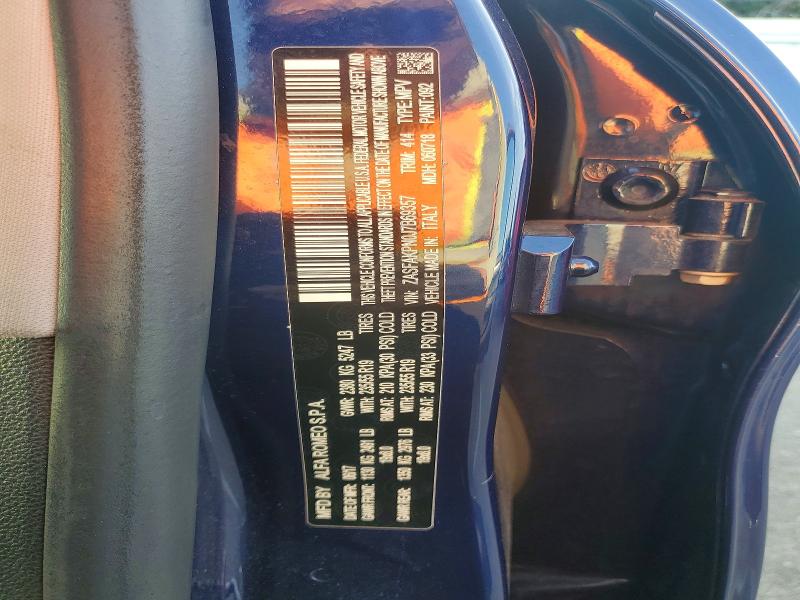 Продаж на аукціоні авто 2018 Alfa Romeo Stelvio, vin: ZASFAKPN0J7B69357, номер лоту: 65044046