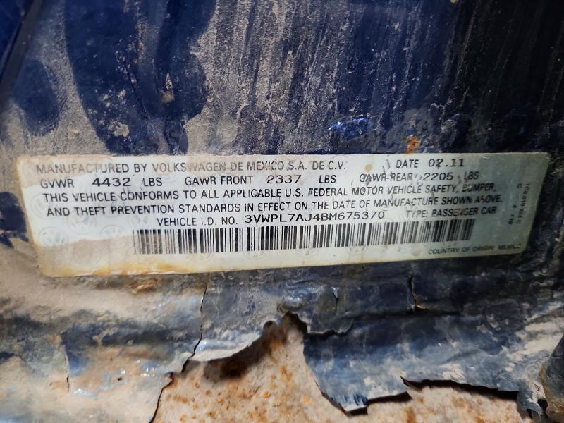 Продаж на аукціоні авто 2011 Volkswagen Jetta, vin: 3VWPL7AJ4BM675370, номер лоту: 65107676