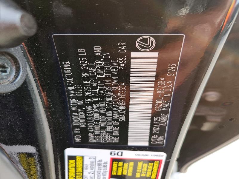 Aukcja sprzedaży 2023 Lexus Es, vin: 58AJZ1B19PU153554, numer aukcji: 64730126