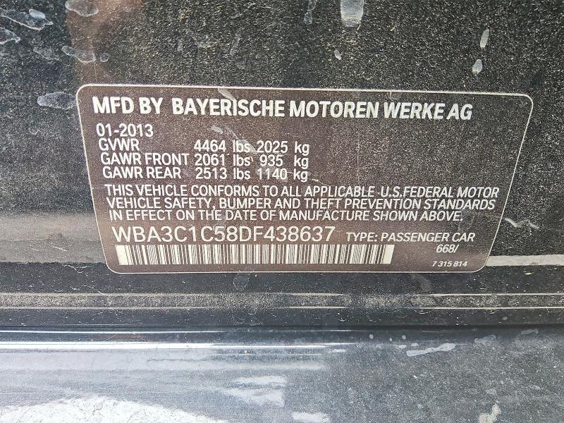 2013 Bmw 328 მანქანა იყიდება აუქციონზე, vin: WBA3C1C58DF438637, აუქციონის ნომერი: 63759216