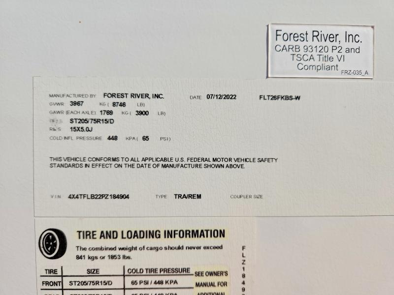 Продаж на аукціоні авто 2023 Foresriver Flagstaff, vin: 4X4TFLB22PZ184904, номер лоту: 63774496