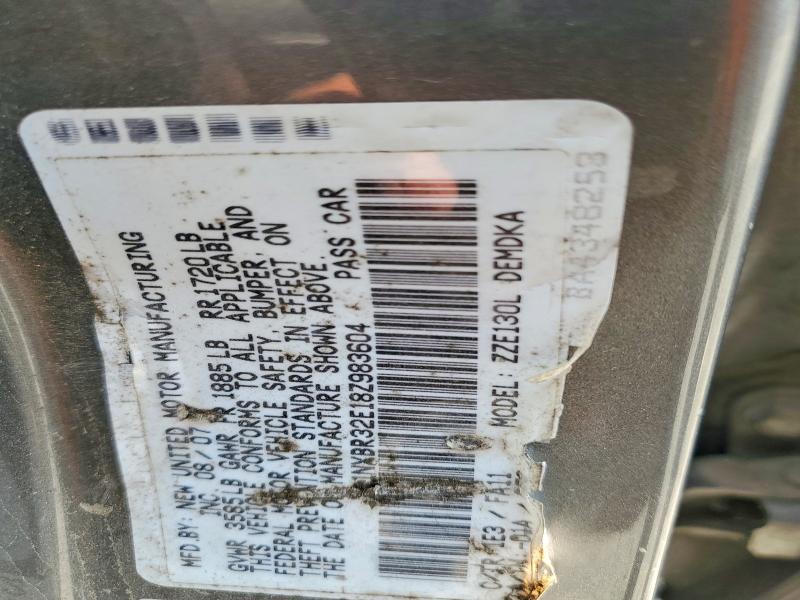 64041826 :رقم المزاد ، 1NXBR32E18Z983604 vin ، 2008 Toyota Corolla مزاد بيع