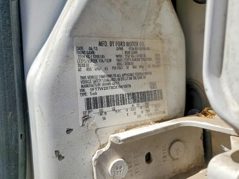 2013 Ford F250 მანქანა იყიდება აუქციონზე, vin: 1FT7W2BT8DEB61978, აუქციონის ნომერი: 65713946