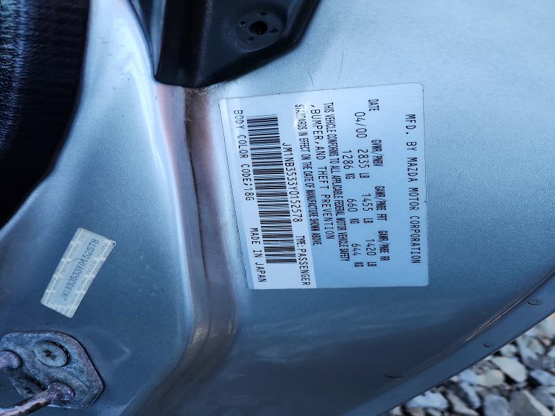 Продажа на аукционе авто 2000 Mazda Mx-5 Miata, vin: JM1NB3533Y0152578, номер лота: 63581136
