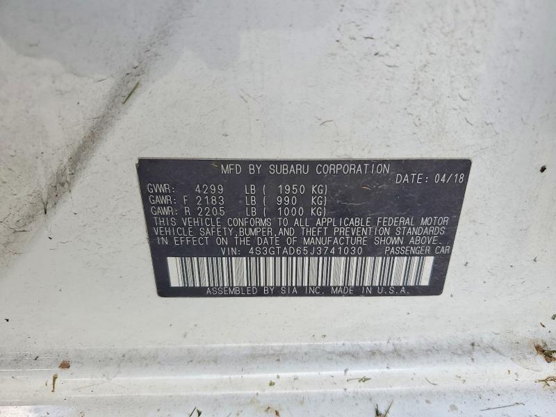 Auction sale of the 2018 Subaru Impreza, vin: 4S3GTAD65J3741030, lot number: 65090706