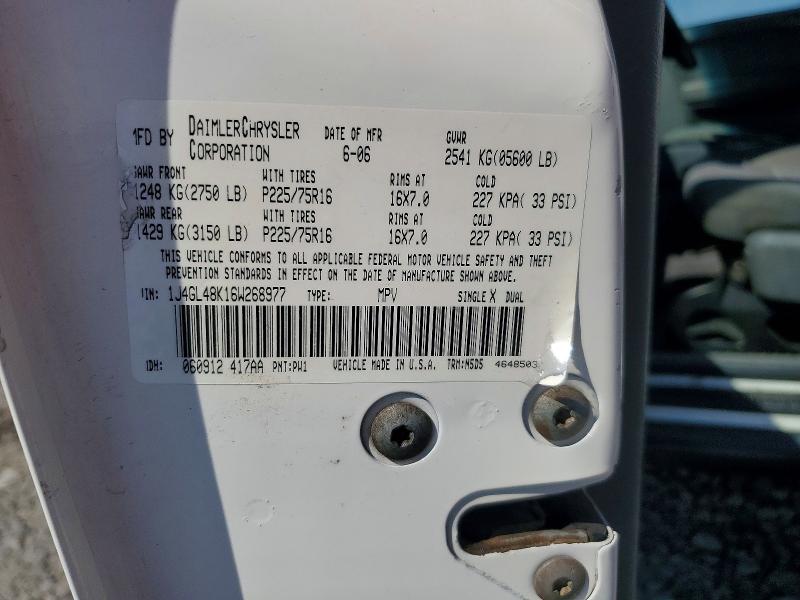 Продажа на аукционе авто 2006 Jeep Liberty, vin: 1J4GL48K16W268977, номер лота: 66386836