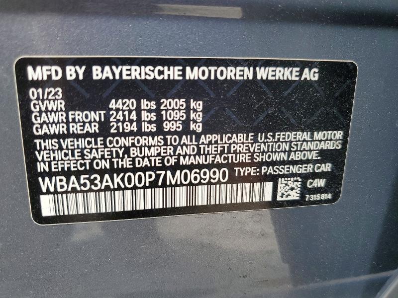 Aukcja sprzedaży 2023 Bmw 228i, vin: WBA53AK00P7M06990, numer aukcji: 66765036
