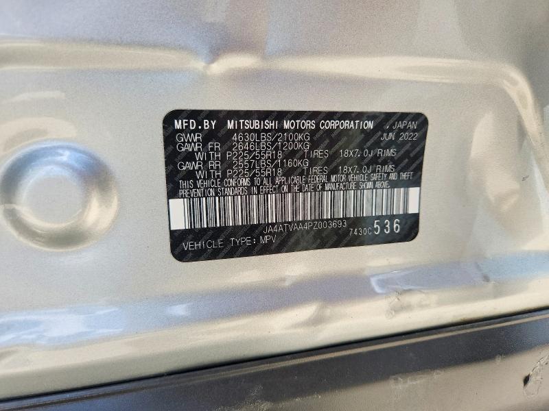 Aukcja sprzedaży 2023 Mitsubishi Eclipse Cross, vin: JA4ATVAA4PZ003693, numer aukcji: 65622276