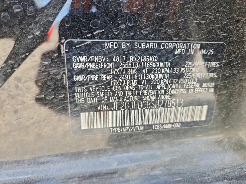 Продажа на аукционе авто 2025 Subaru Crosstrek, vin: JF2GUHDC8SH278513, номер лота: 64570236