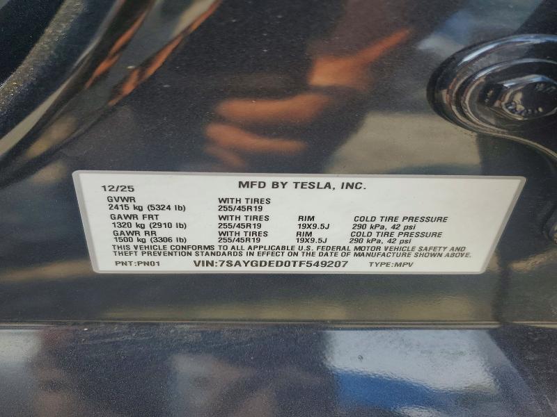 Auction sale of the 2026 Tesla Model Y, vin: 7SAYGDED0TF549207, lot number: 66565956