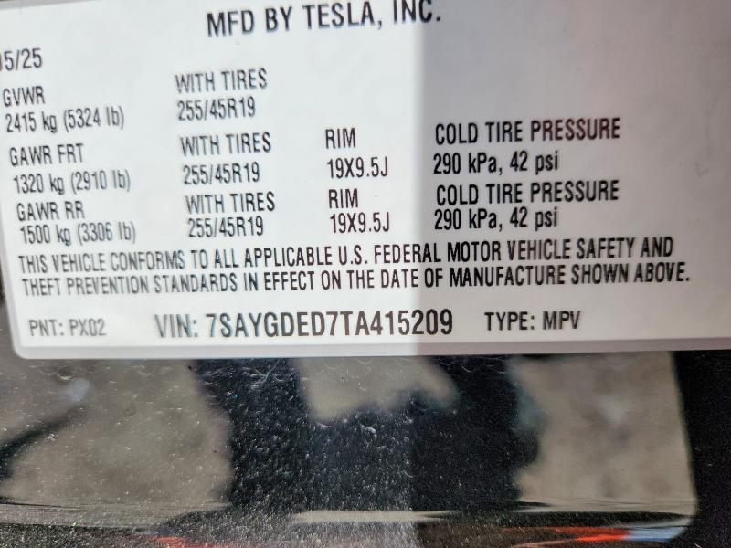 Aukcja sprzedaży 2026 Tesla Model Y, vin: 7SAYGDED7TA415209, numer aukcji: 64464696